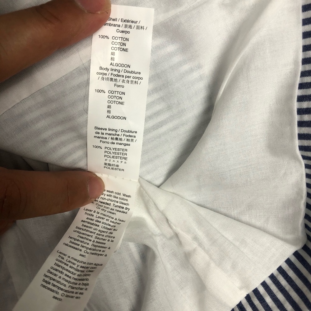 NWT GAP. SEERSUCKER DARCK CHAMBRAY JACKET BLAZER SIZE. 2 - Picture 10 of 16